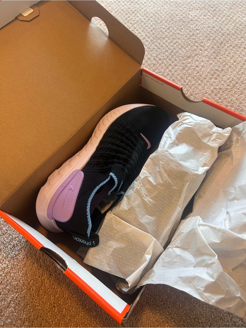 Nike Red Shoe Box with White Size Label